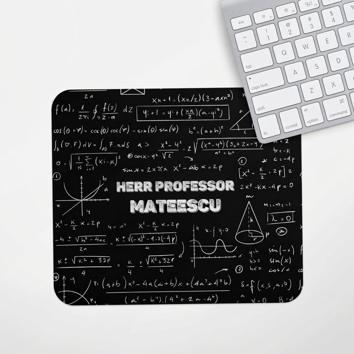 Individuell gestaltetes Mauspad mit Namen – Mathematiklehrer