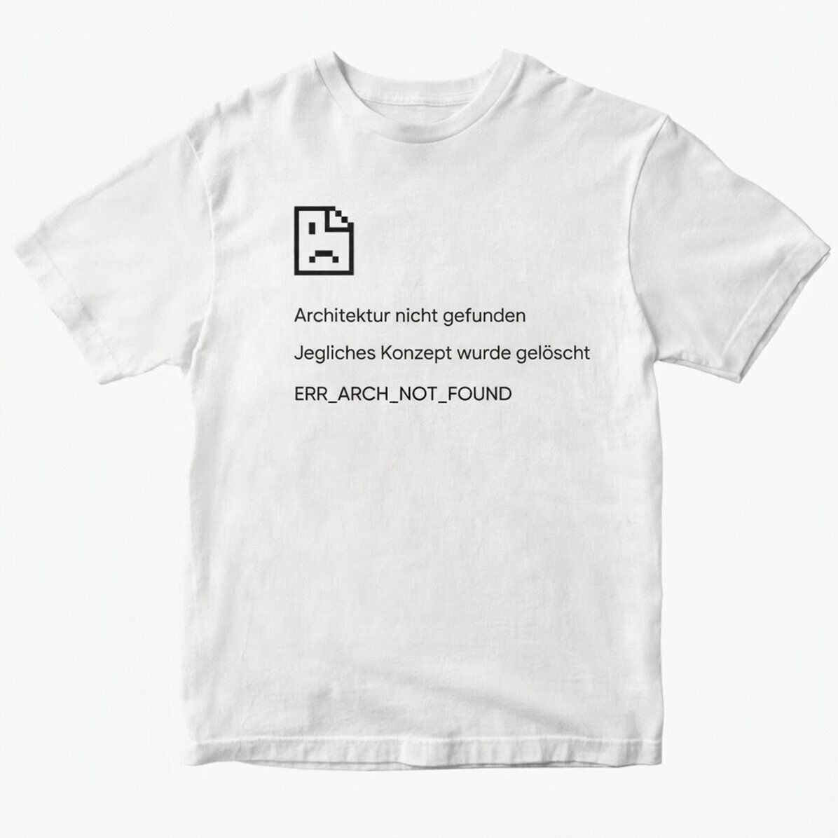 Personalisiertes Baumwoll-T-Shirt mit Aufdruck – Nicht gefunden