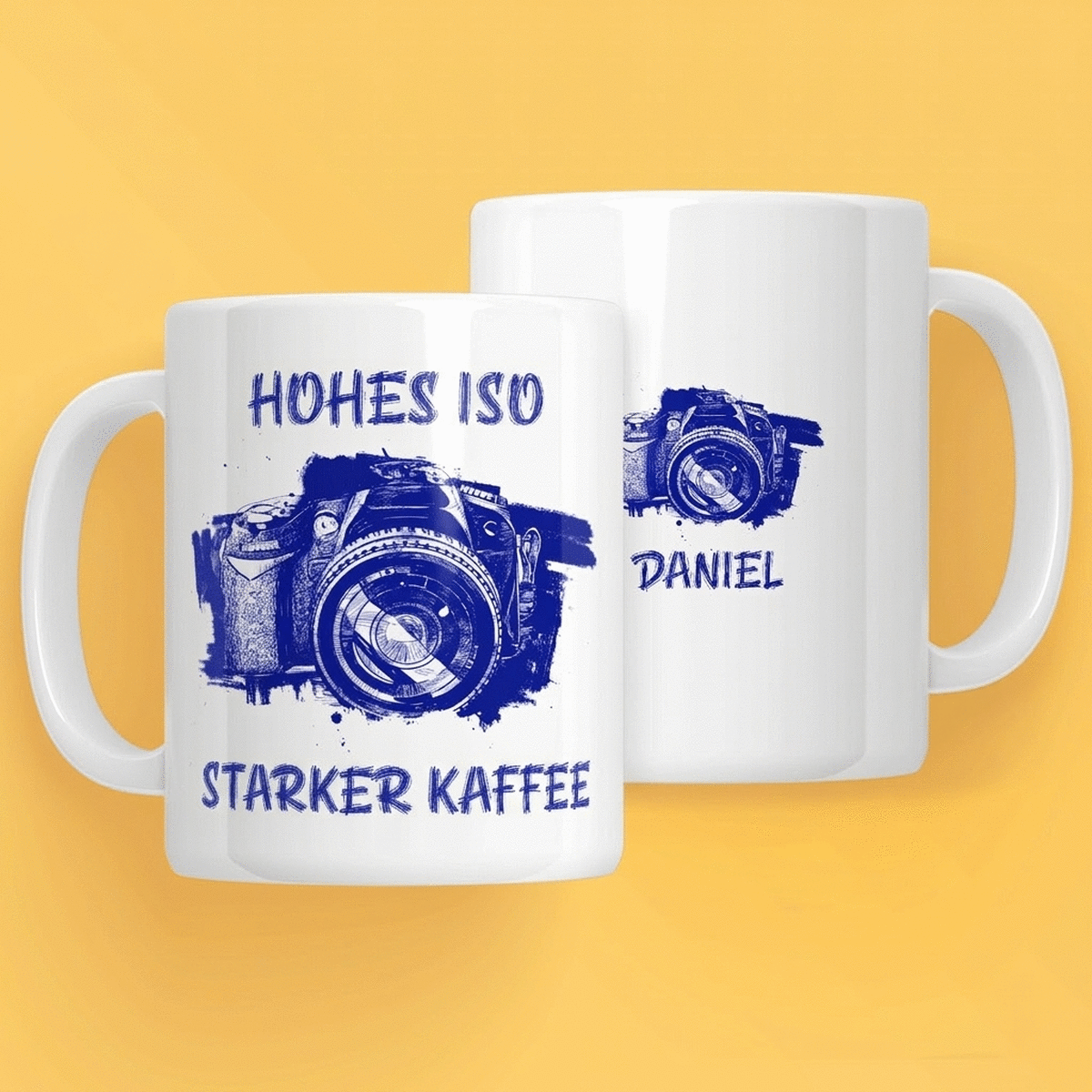 Personalisierte Tasse mit Text für Fotografen – Kamera