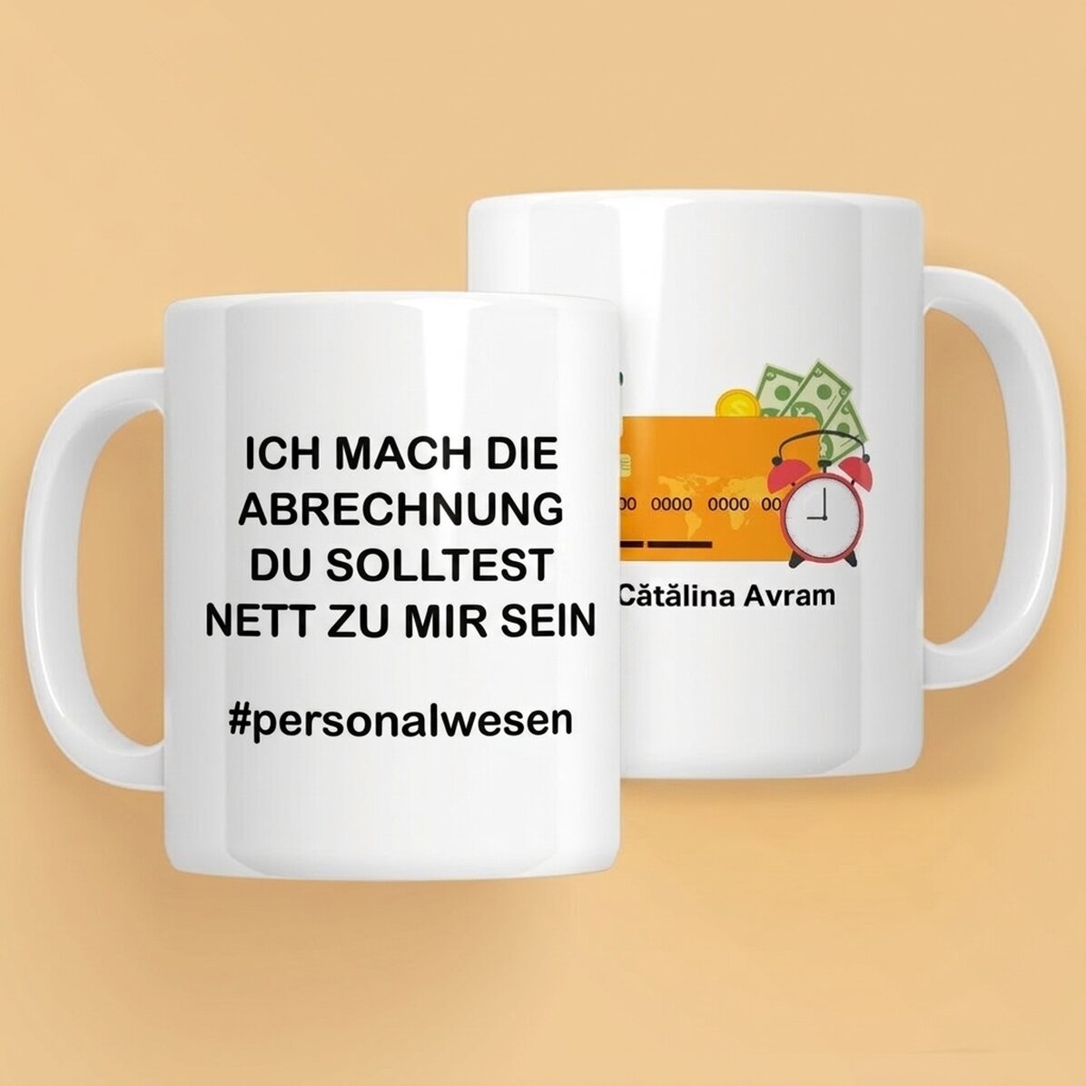 Personalisierte Tasse mit Text – HR