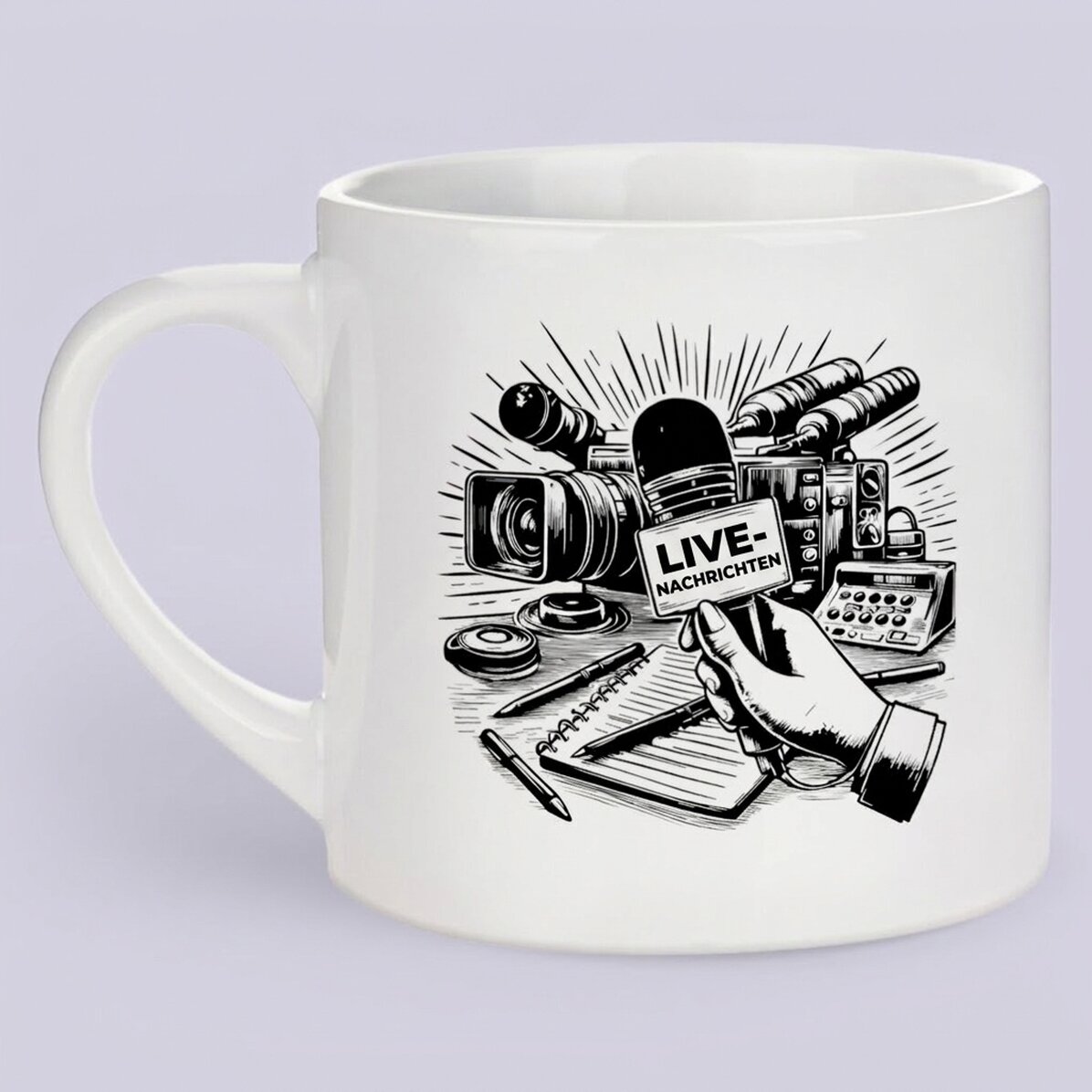 Personalisierte Espressotasse mit Aufdruck – Journalist