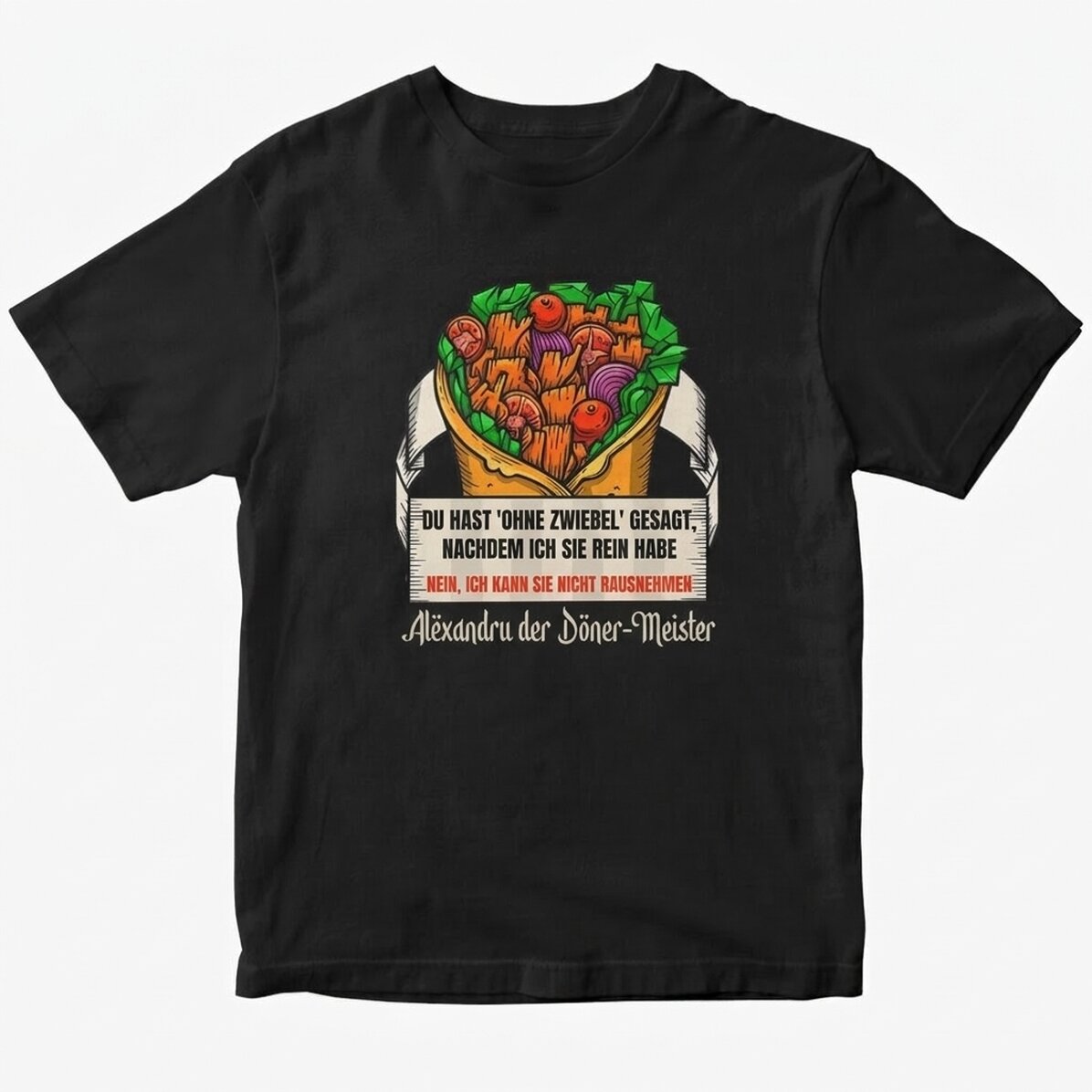 Personalisiertes Baumwoll-T-Shirt mit Aufdruck – Shaormar