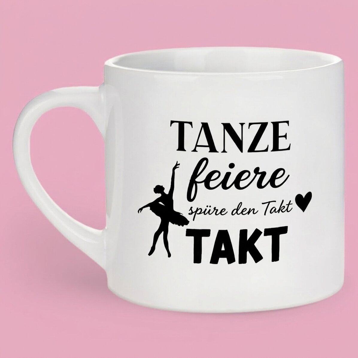 Personalisierte Espressotasse mit Aufdruck – Tänzerin