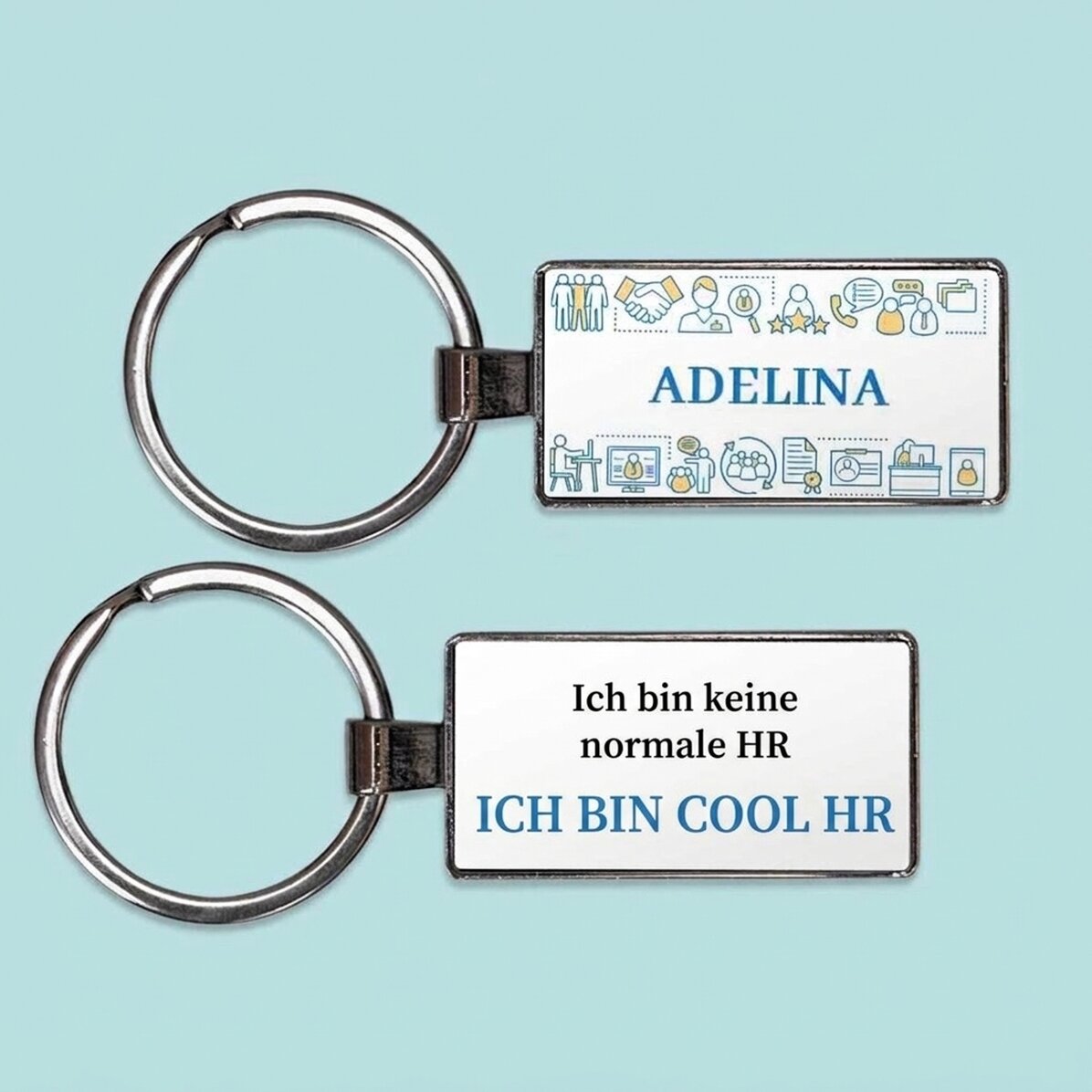 Personalisierter Schlüsselanhänger mit Text – HR