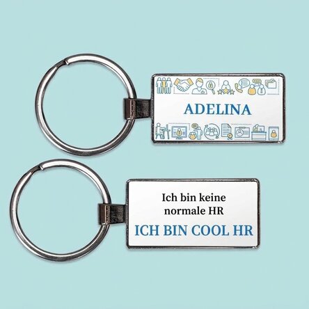 Personalisierter Schlüsselanhänger mit Text – HR