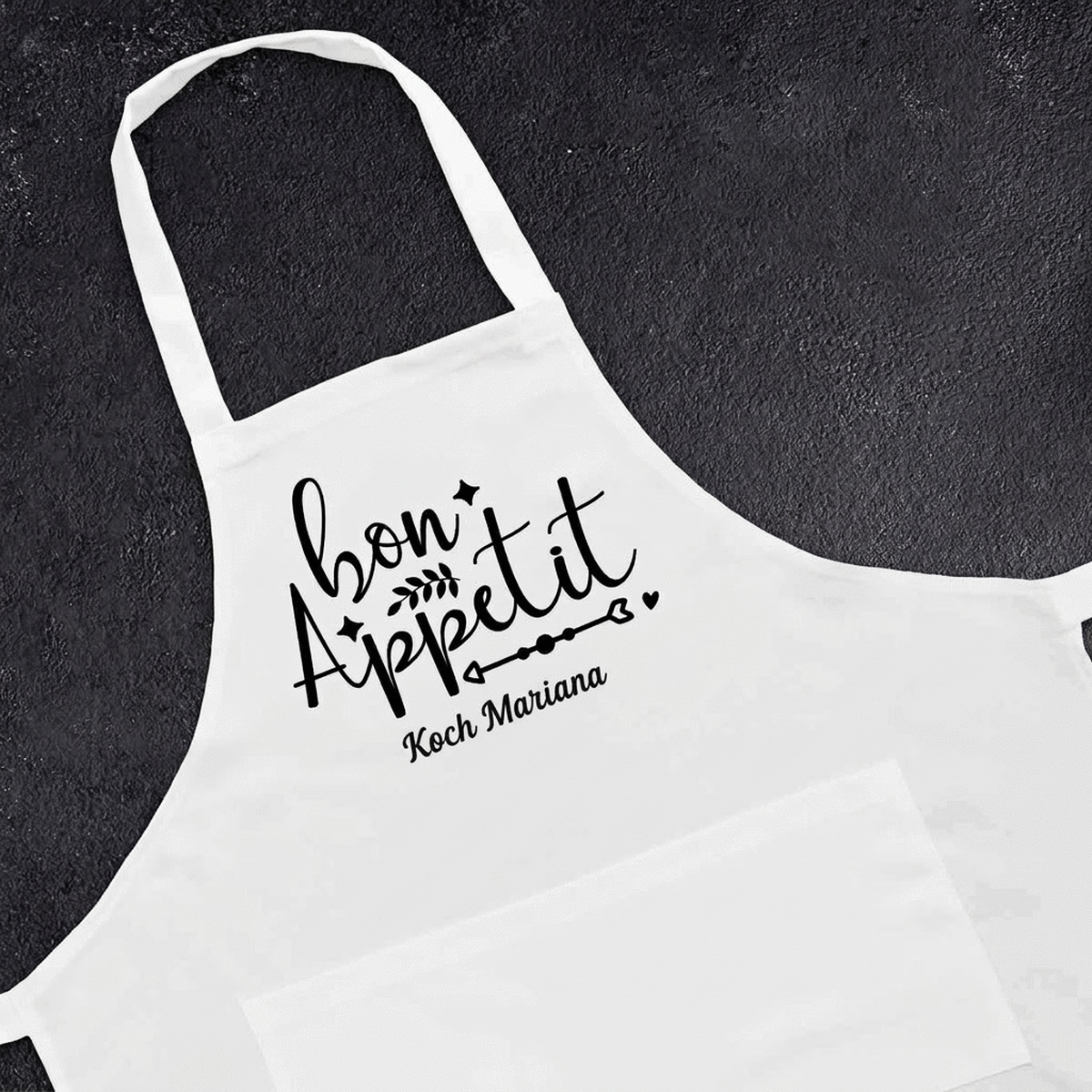 Individuell gestaltete Tasse mit Aufschrift – Bon Appétit