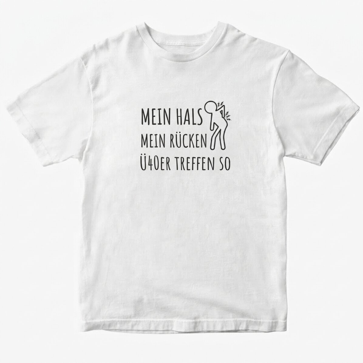 Personalisiertes Baumwoll-T-Shirt mit Aufdruck – Age Pain