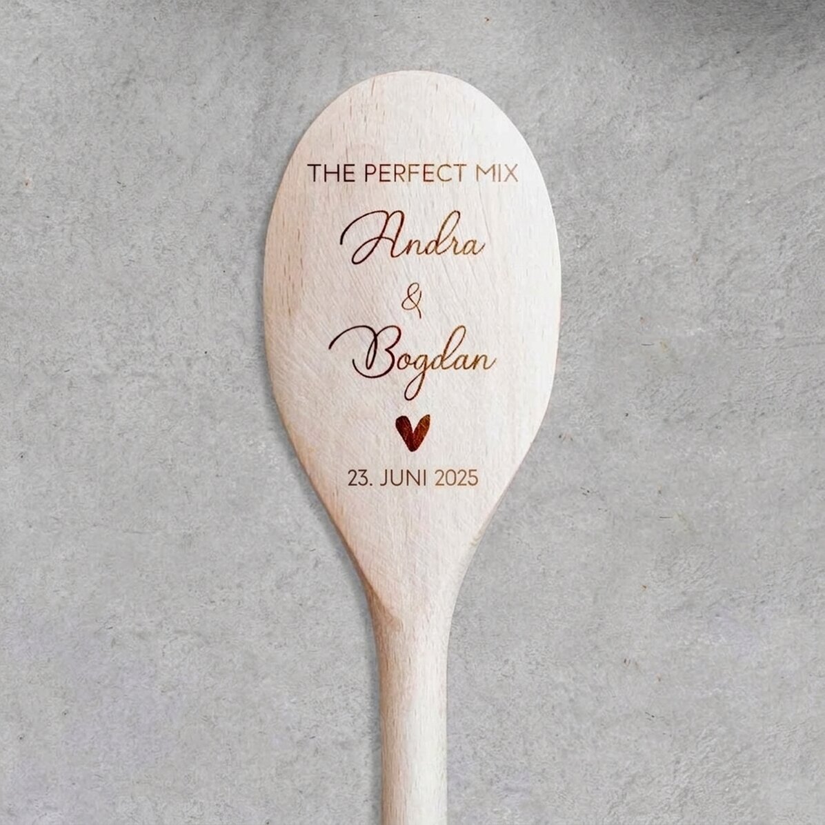 Personalisierter Holzlöffel mit Text – The Perfect Mix