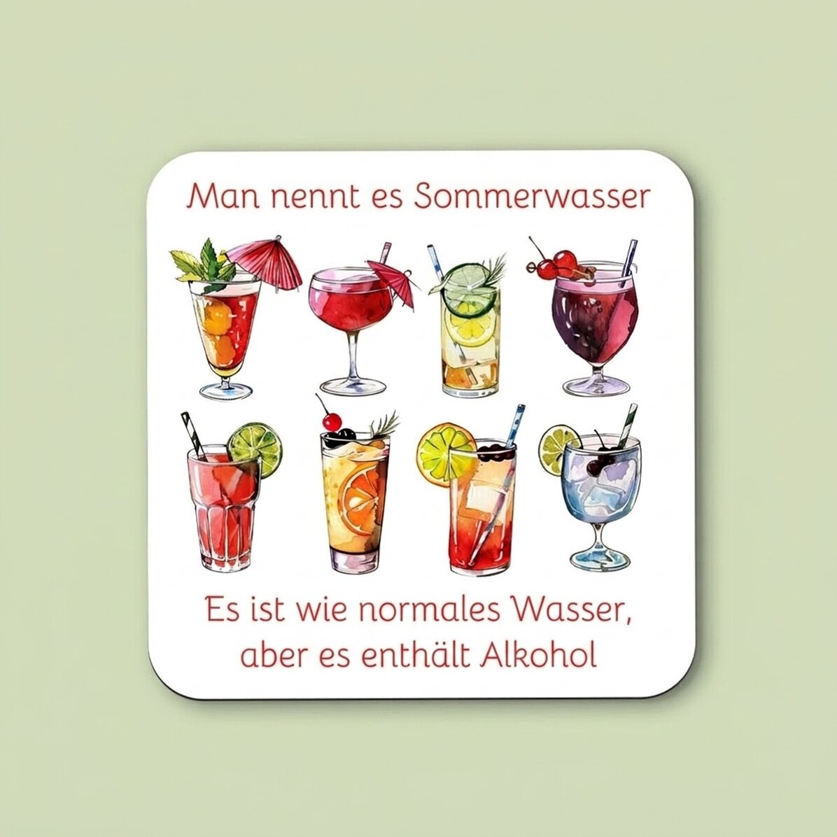Personalisierter Gläserhalter mit Text – Drinks