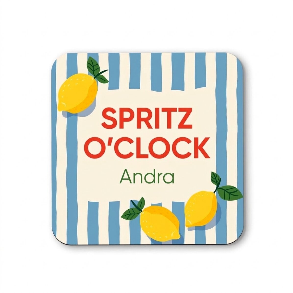 Personalisierter Gläserhalter mit Text – Spritz O’Clock