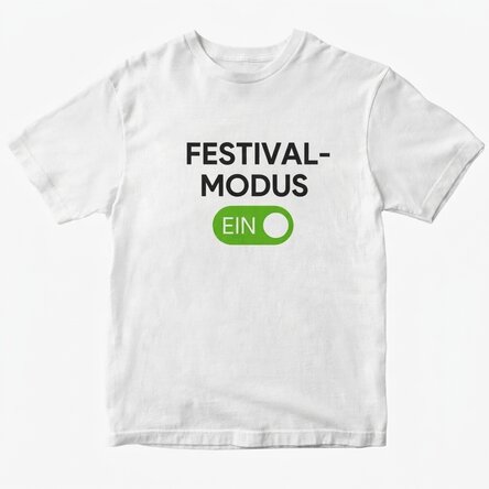 Personalisiertes Baumwoll-T-Shirt mit Aufdruck – Festival Mode