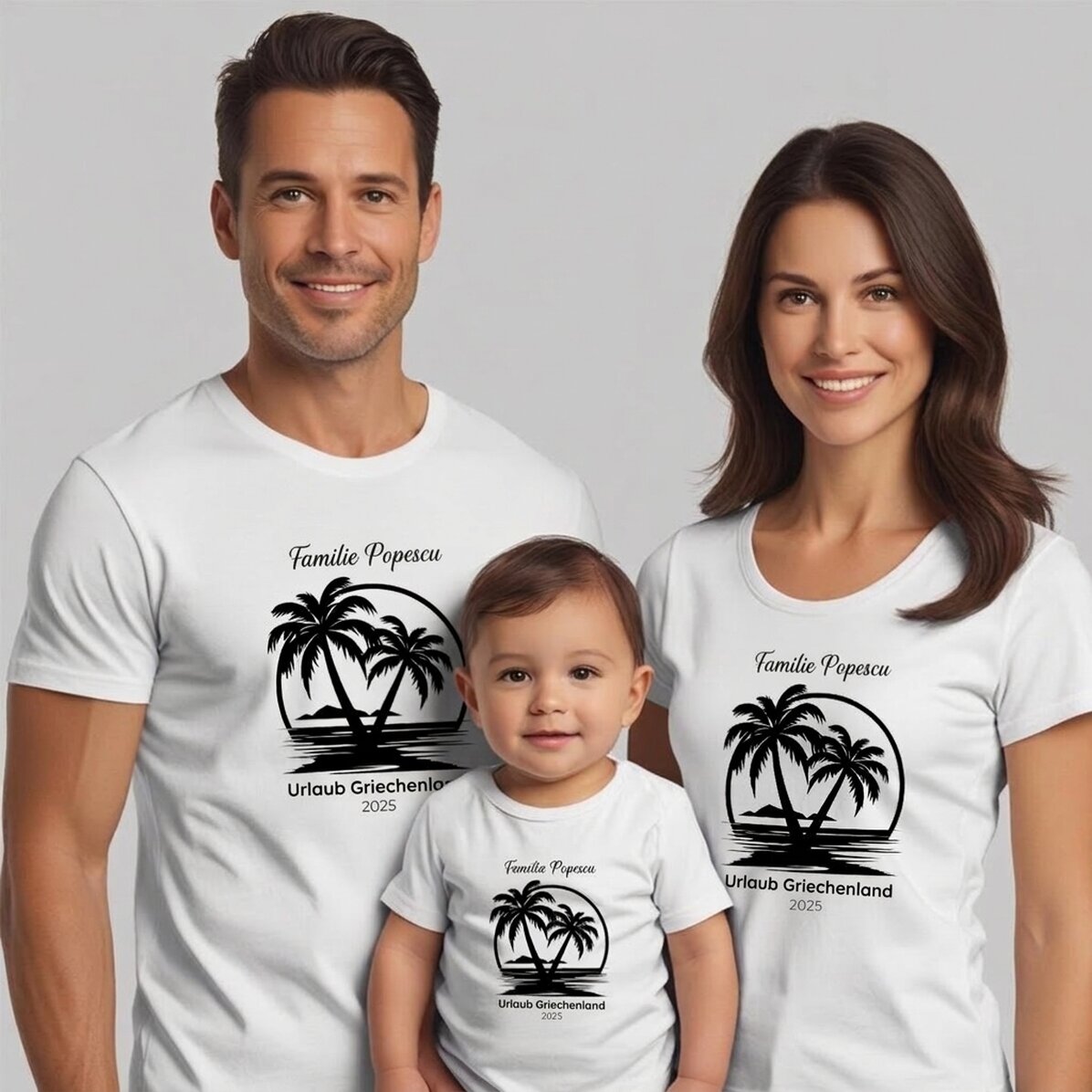 Personalisiertes Baumwoll-T-Shirt für Kinder/Erwachsene – Sommerferien