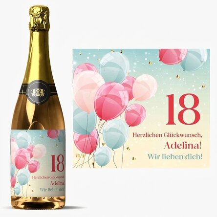 Personalisierter Sekt mit Aufdruck – Geburtstag