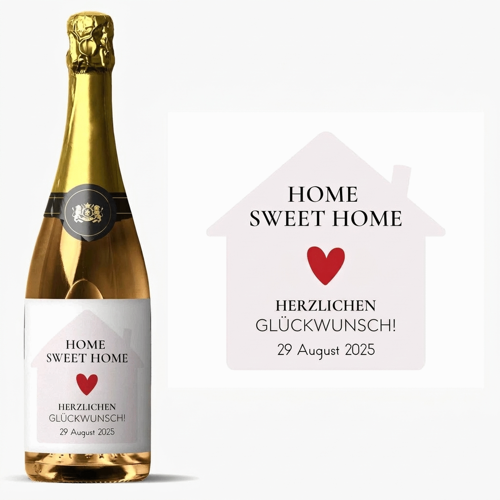 Personalisierter Sekt mit Botschaft – Casa
