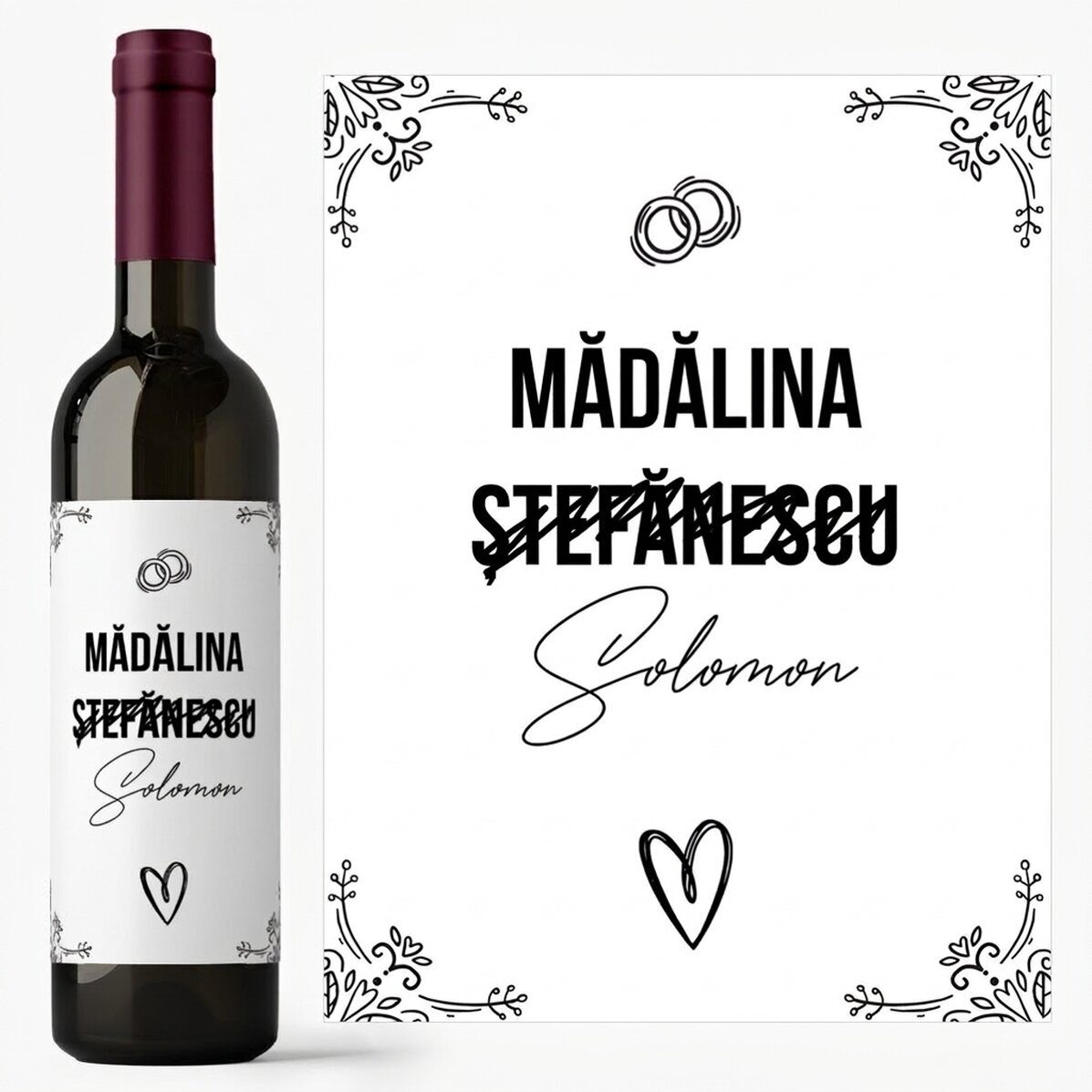 Wein mit persönlichem Namensaufdruck – Wedding Name
