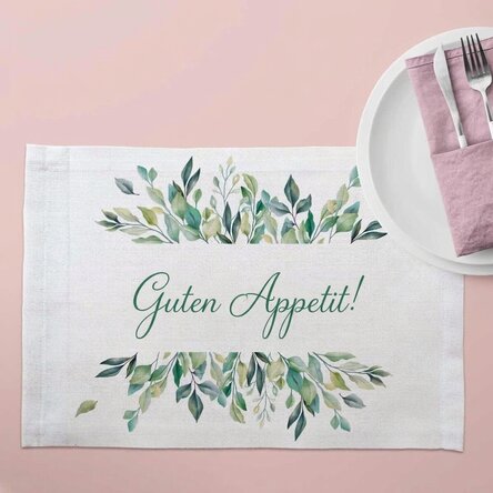 Personalisierter Tellerhalter mit Aufschrift – Guten Appetit!