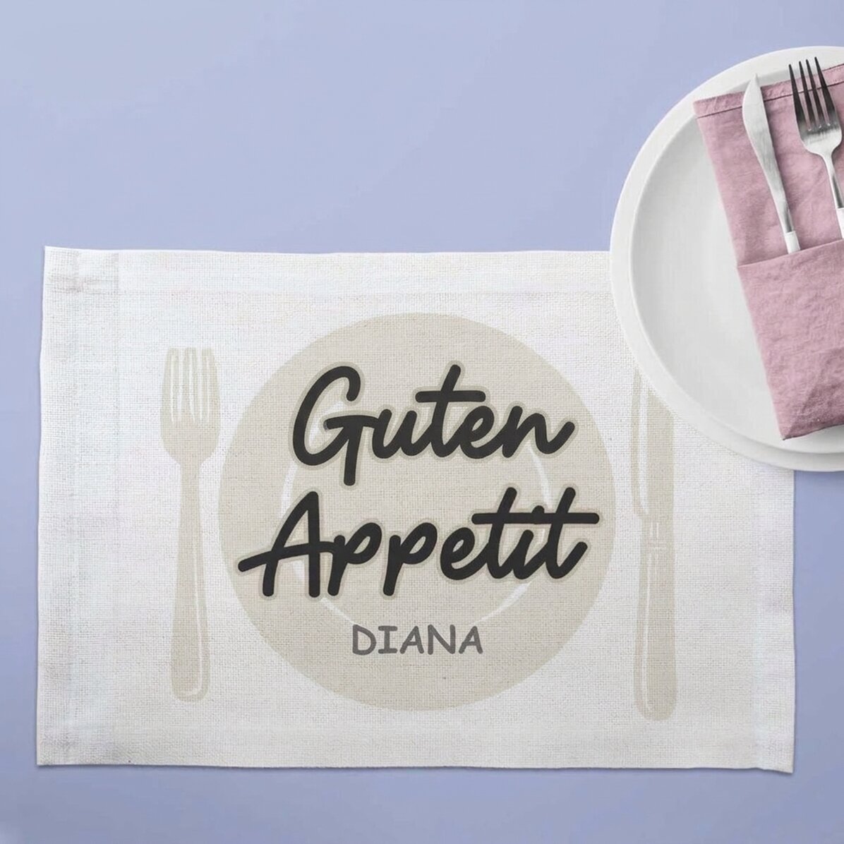 Personalisierter Tellerhalter mit Namen – Bon Appétit