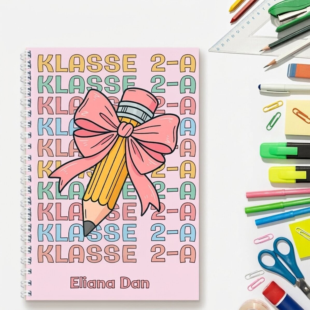 Personalisiertes Notizbuch mit Text – Pretty Pencil