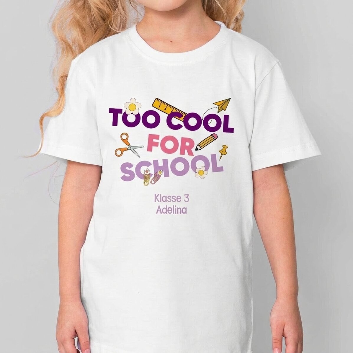 Personalisiertes Baumwoll-T-Shirt für Kinder mit Aufdruck – Cool