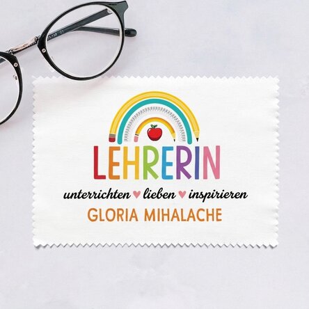 Individuell gestaltetes Reinigungstuch für Bildschirme/Brillen – Teacher