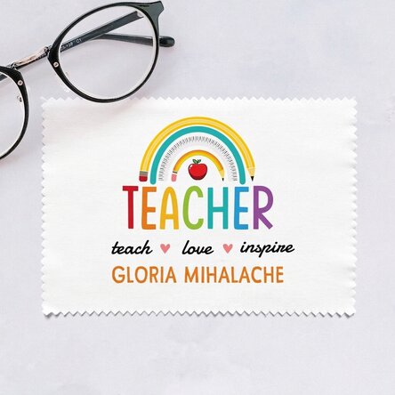 Individuell gestaltetes Reinigungstuch für Bildschirme/Brillen – Teacher