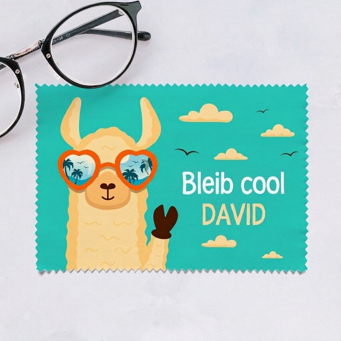 Individuell gestaltetes Reinigungstuch für Bildschirme/Brillen – Cool
