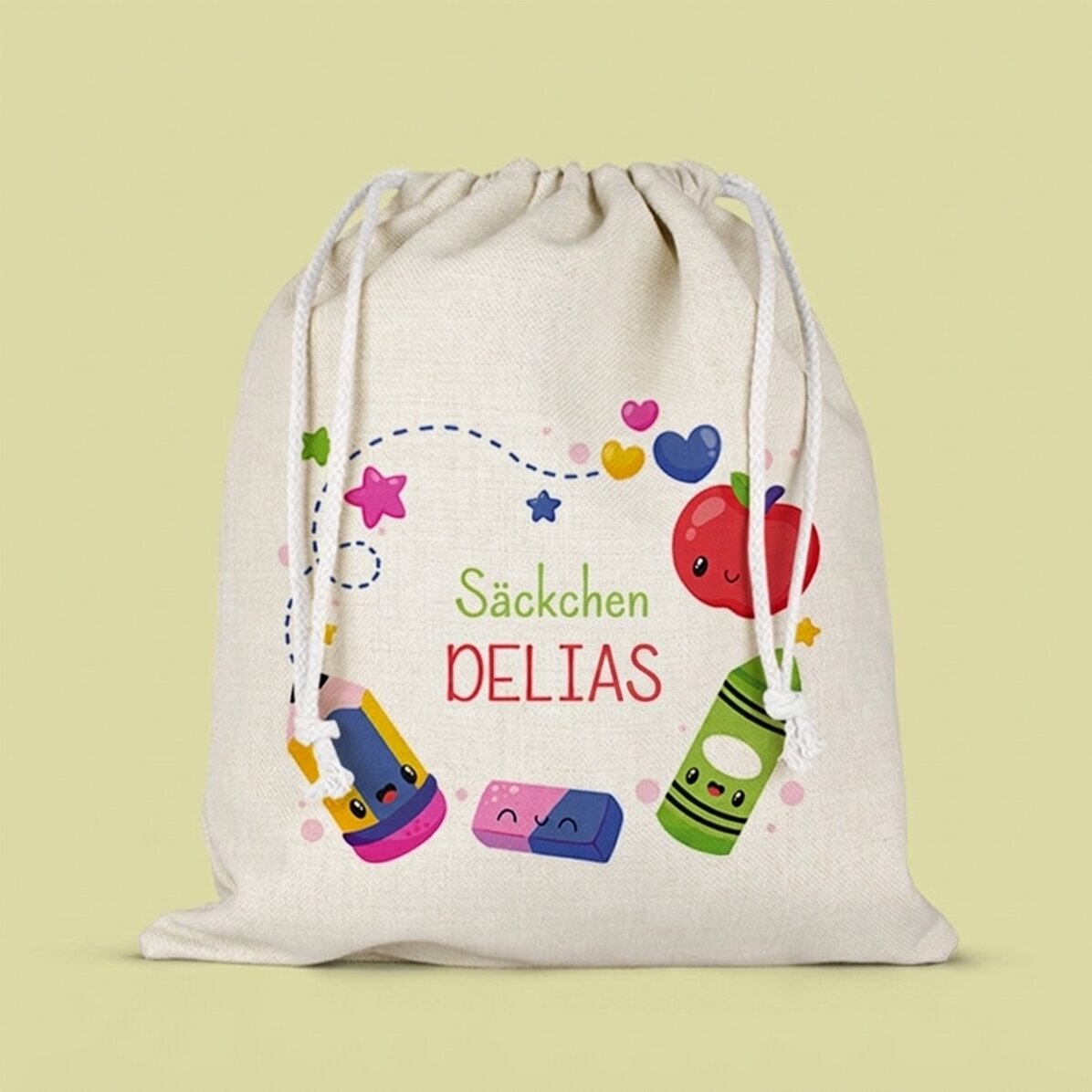 Personalisierte Kindergartentasche mit Aufdruck – Colors
