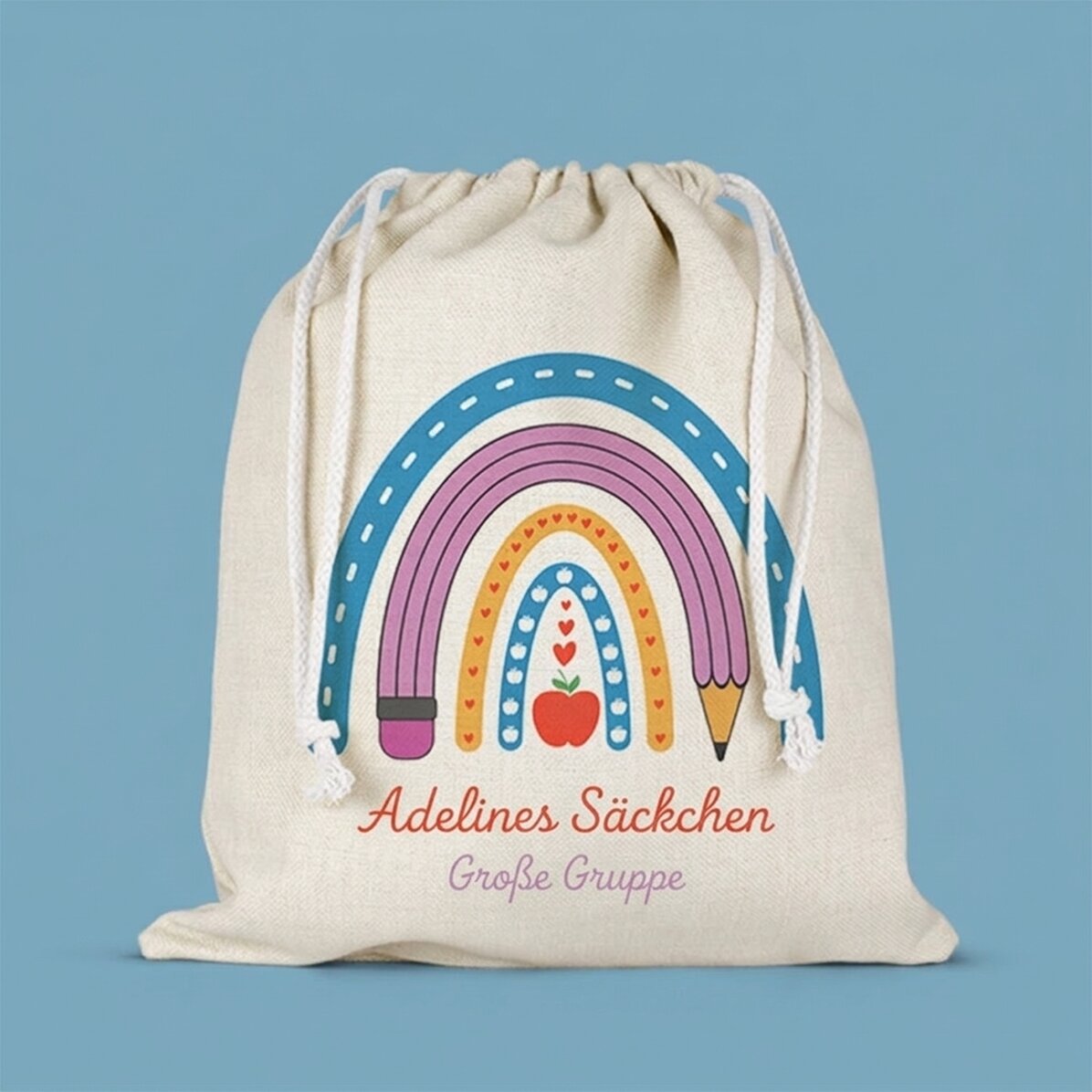 Personalisierte Kindergartentasche mit Text – Cute