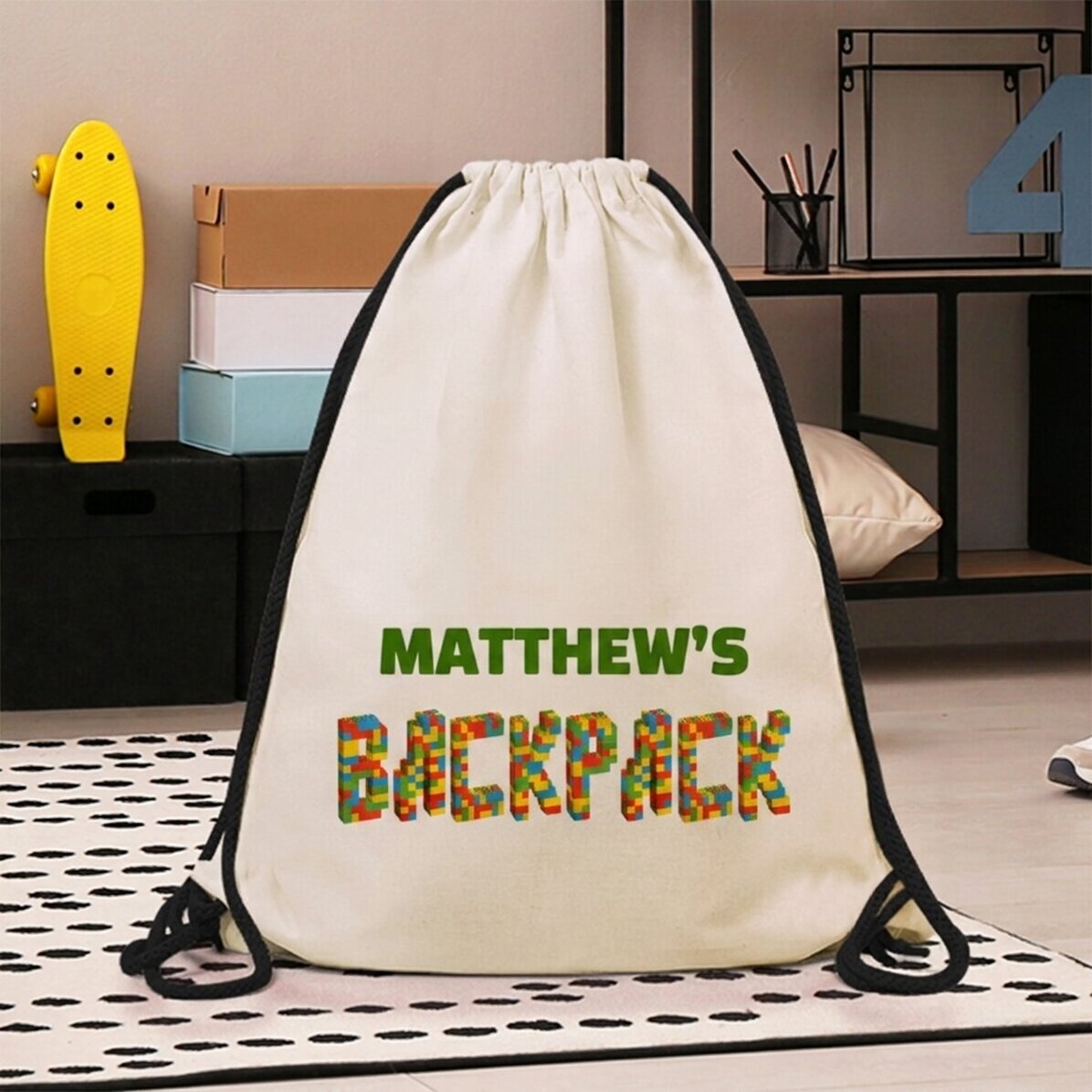 Rucksack mit Namensaufdruck – Lego