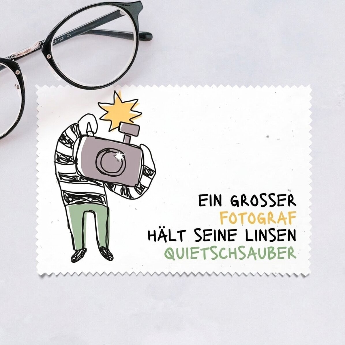 Individuell gestaltetes Reinigungstuch für Bildschirme/Brillen – Fotograf