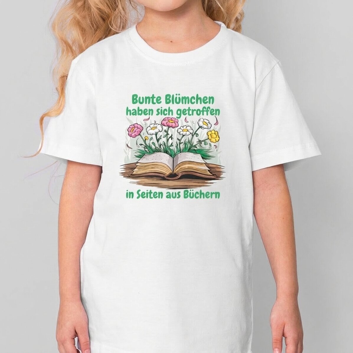 Personalisiertes Baumwoll-T-Shirt für Kinder mit Aufdruck – Bunte Popcorn-Körner