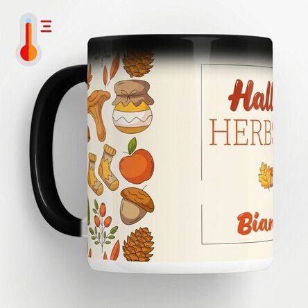 Personalisierte Zaubertasse mit Aufdruck – Hello Autumn