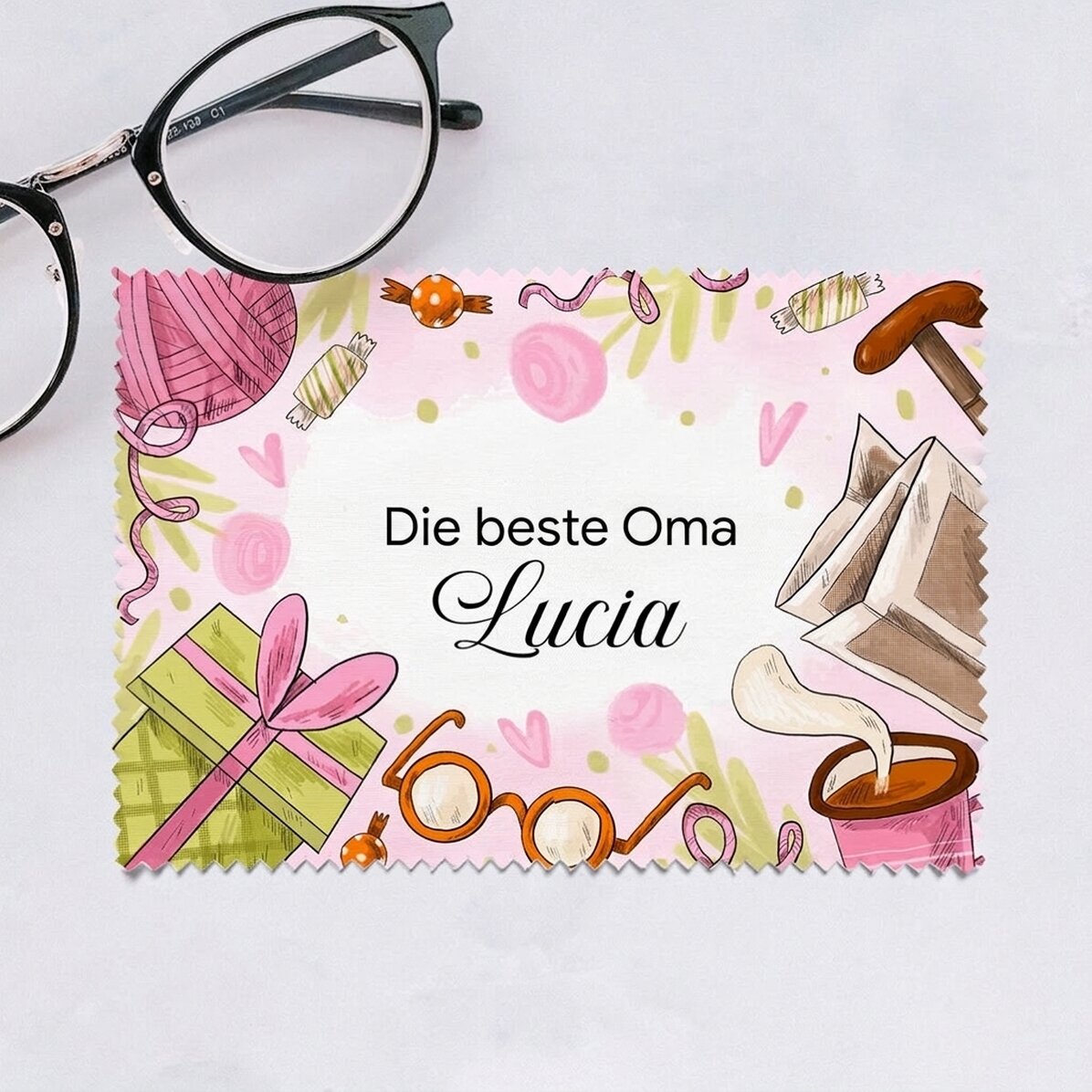 Individuell gestaltetes Reinigungstuch für Bildschirme/Brillen – Die beste Oma