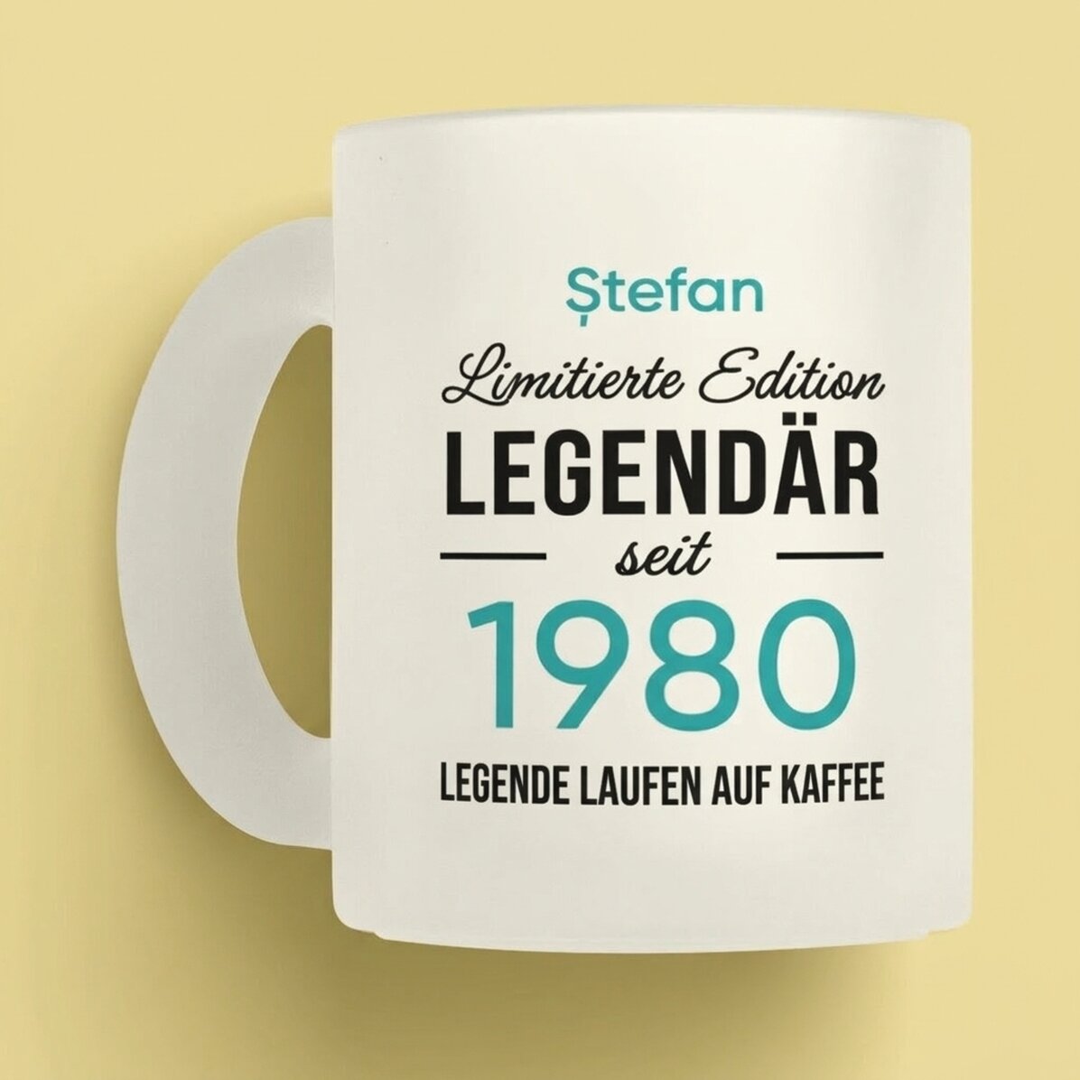 Personalisierte Tasse mit Text – Legendary