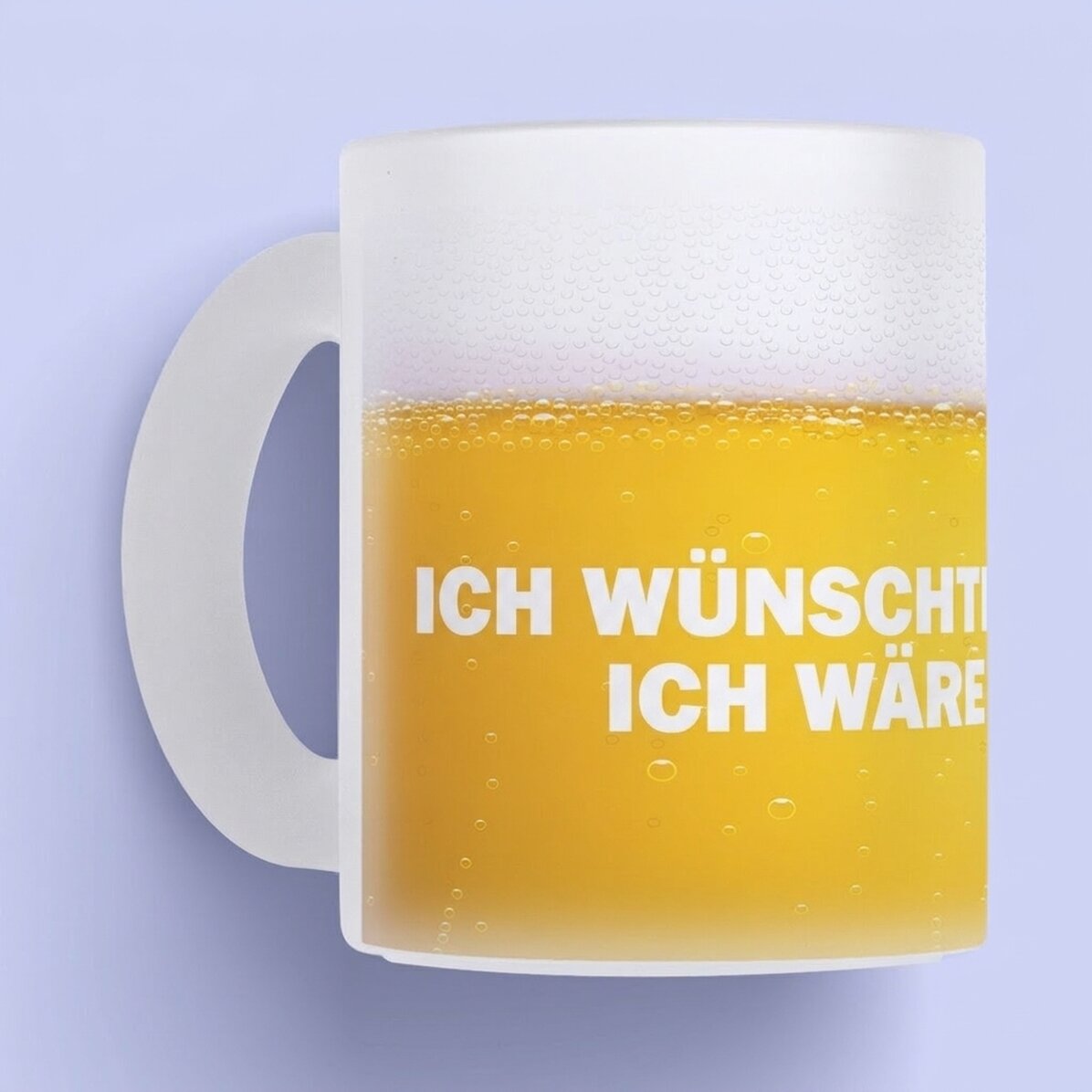 Personalisierte Tasse mit Aufdruck – „I wish this was beer“