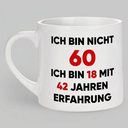 Personalisierte Espressotasse mit Aufdruck – Happy Birthday!