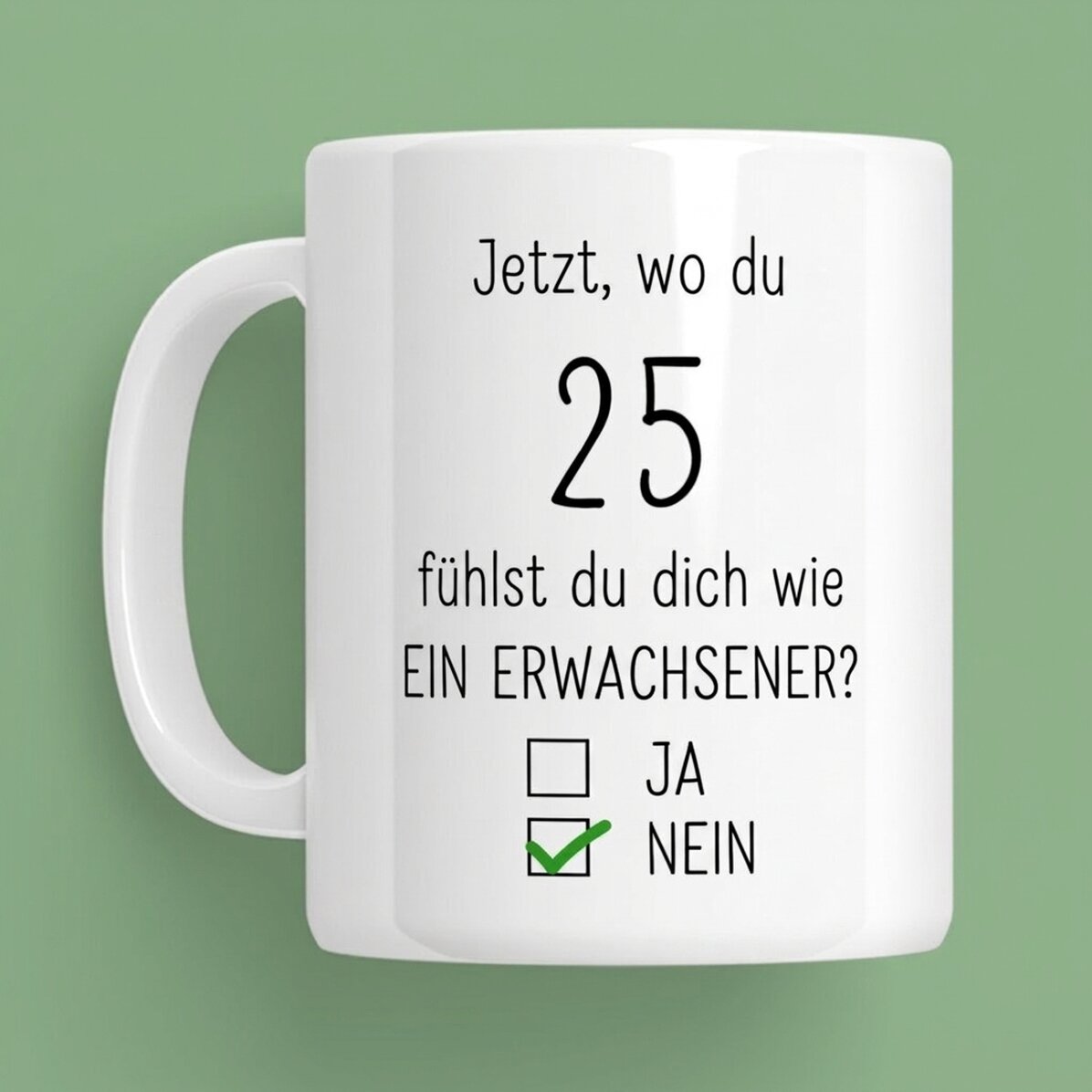 Personalisierte Tasse mit Botschaft – Geburtstag