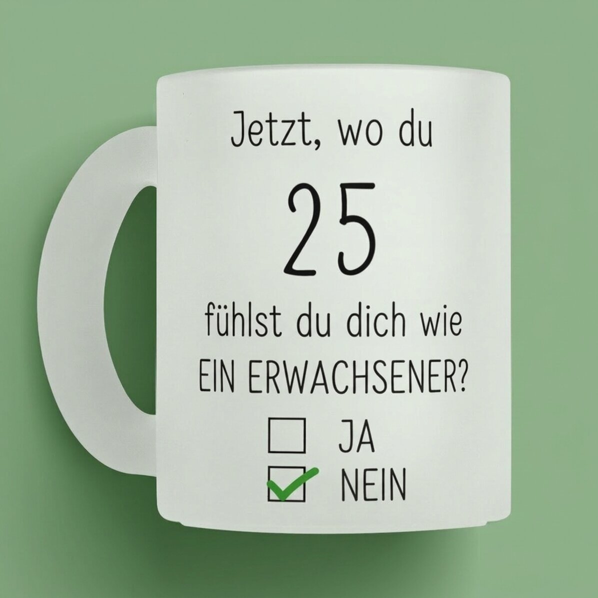 Personalisierte Tasse mit Botschaft – Geburtstag