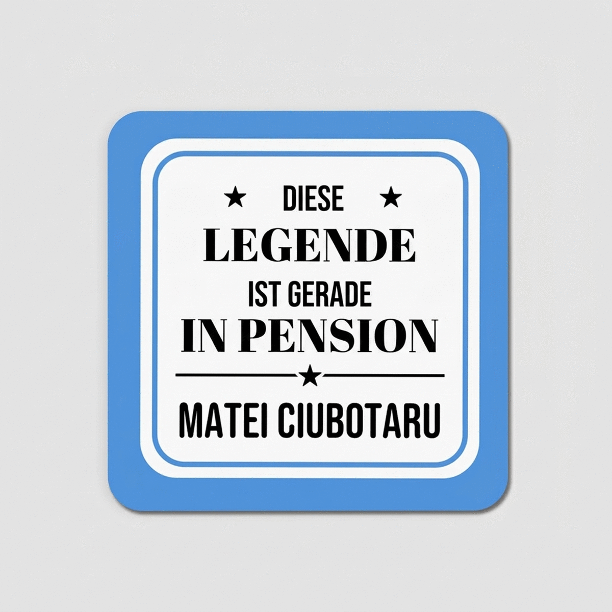 Personalisierter Gläserhalter mit Text – „Im Ruhestand“