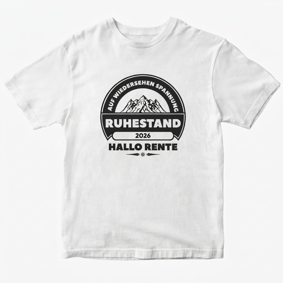 Personalisiertes Baumwoll-T-Shirt mit Aufdruck – Im Ruhestand