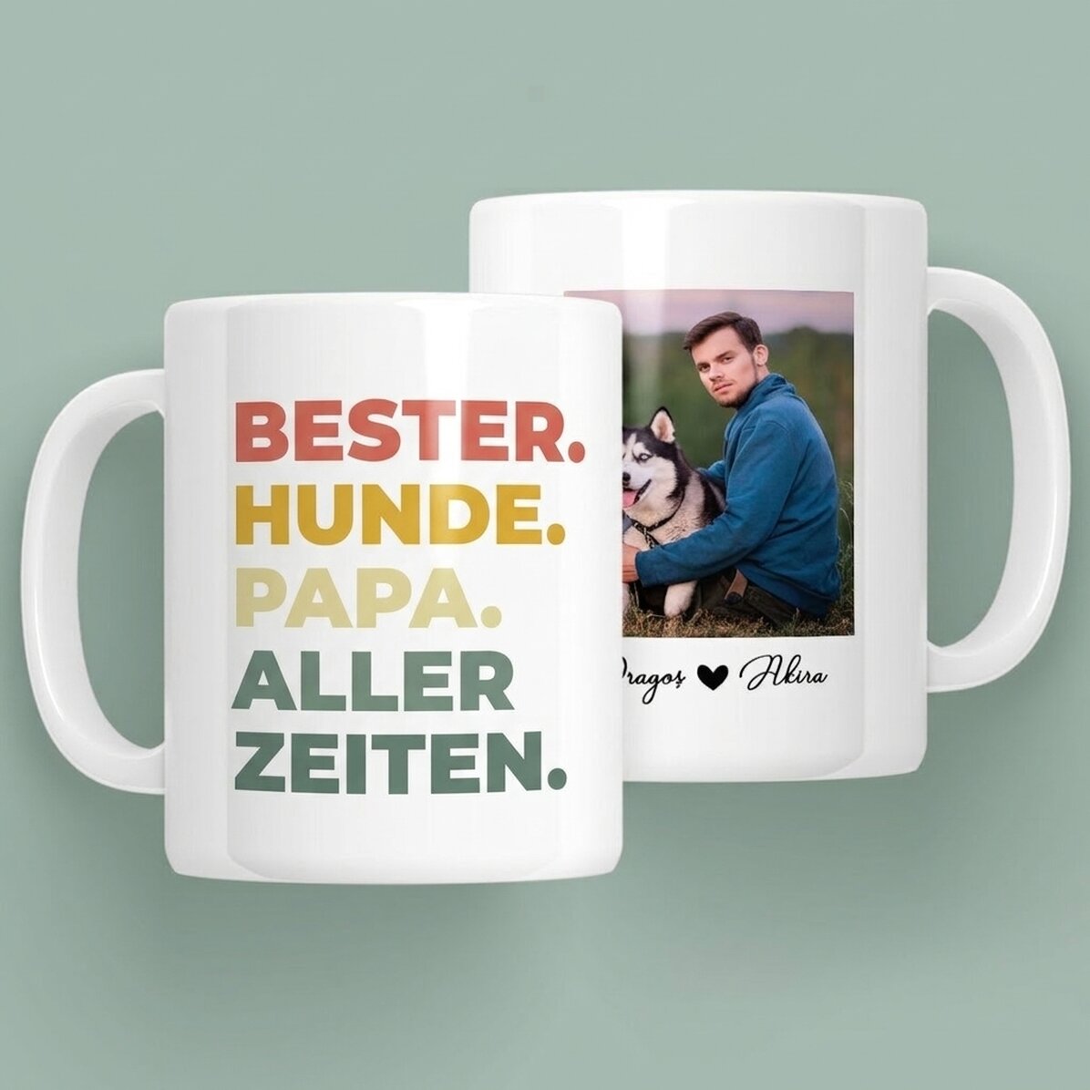 Personalisierte Tasse mit Foto und Text – Best