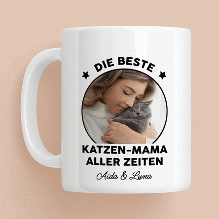 Personalisierte Tasse mit Foto und Botschaft – Best