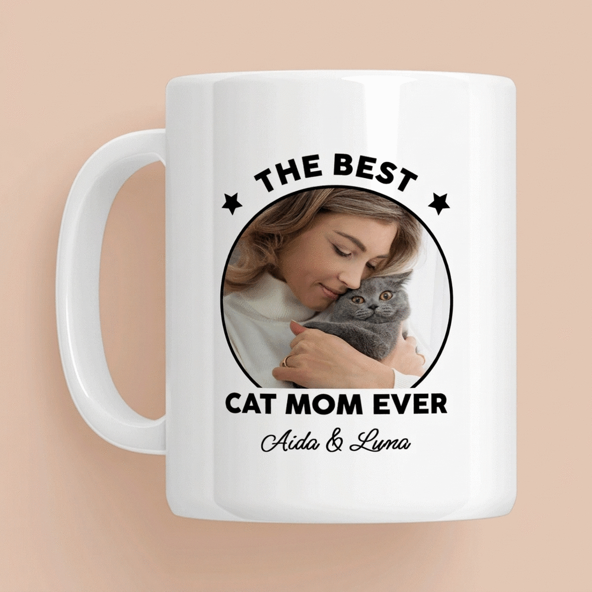 Personalisierte Tasse mit Foto und Botschaft – Best