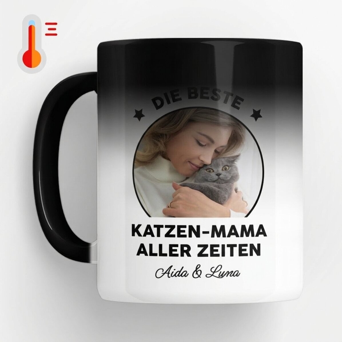 Personalisierte Zaubertasse mit Foto und Botschaft – Best