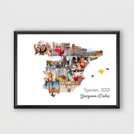 Individuell gestaltetes Bild mit 12 Fotos und Text – Spanien