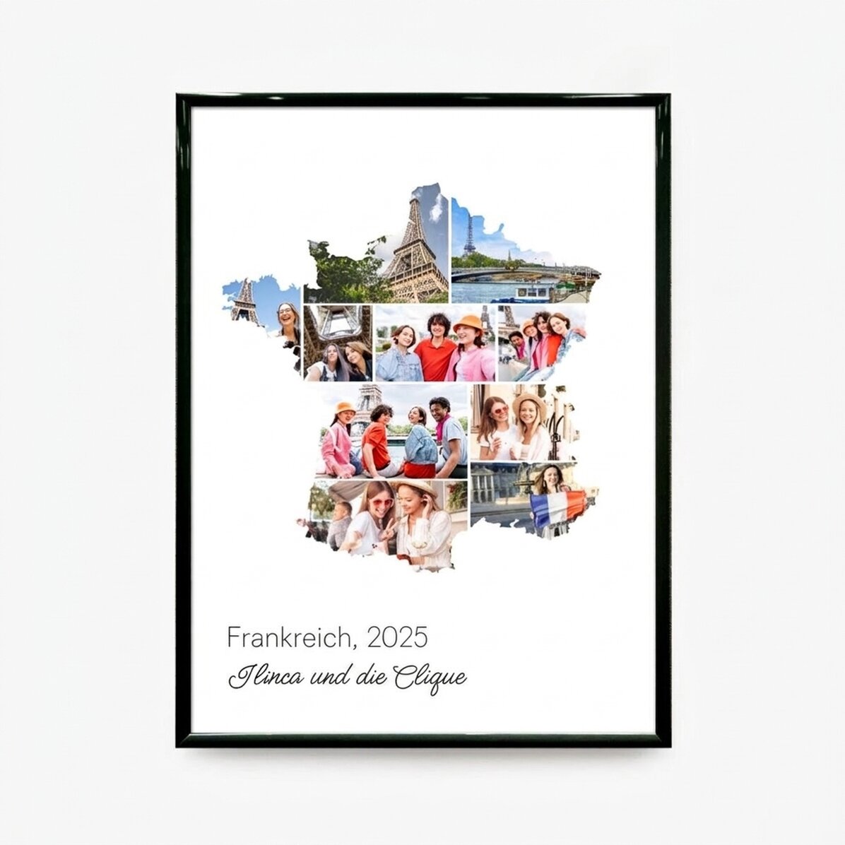 Individuell gestaltetes Bild mit 10 Fotos und Text – Frankreich