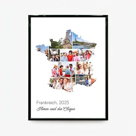 Individuell gestaltetes Bild mit 10 Fotos und Text – Frankreich