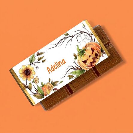 Personalisierte Mini-Schokoladentafel mit Namen – Halloween