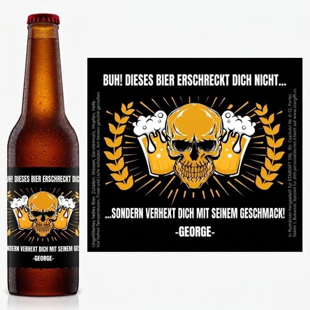 Bier mit individueller Beschriftung – Halloween