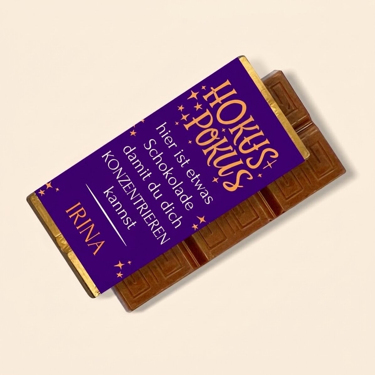 Personalisierte Mini-Schokoladentafel mit Text – Hocus Pocus